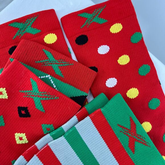 Christmas Compression Socks UNISEX Mens 6-9 Womens 7-12 4 pairs extreme fit - Picture 6 of 6
